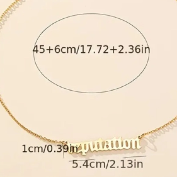 Reputation Gold Necklace (Taylor Swift) - Picture 2 of 2
